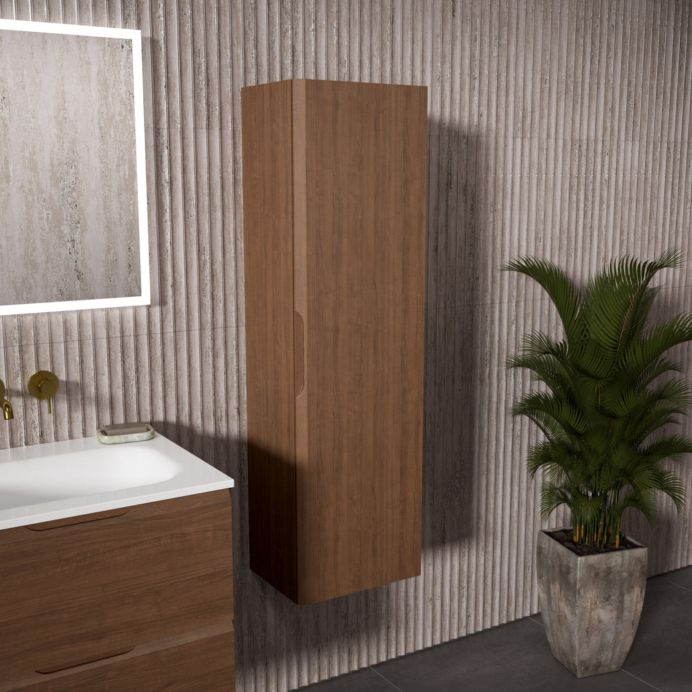 Tasca Tall Wall Cabinet - Walnut 350mm x 1200mm