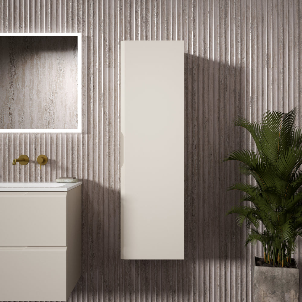Tasca Tall Wall Cabinet - Matt Cashmere 350mm x 1200mm