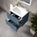 Tasca Two Drawer Vanity Unit With Beyondstone Basin - Matt Navy 600mm