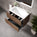 Tasca Two Drawer Vanity Unit  With Beyondstone Basin - Walnut 800mm