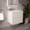 Tasca Two Drawer Vanity Unit With Beyondstone Basin - Matt Cashmere 600mm