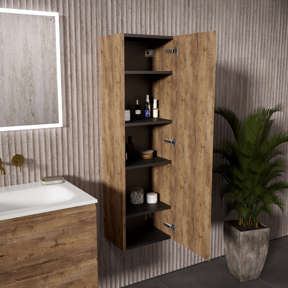 Tasca Tall Wall Cabinet - Oak 350mm x 1200mm