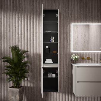 Bevel Tall Wall Unit RH Hinge 350mm x 1650mm - Matt Grey