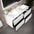 GSI Pura Ribbed Four Drawer Vanity Unit With Ceramic Double Basin - Matt White 1200mm