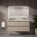 GSI Pura Bevel Four Drawer Vanity Unit With Ceramic Double Basin - Matt Pebble 1200mm