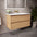 GSI Pura Bevel Double Drawer Vanity Unit With Ceramic Basin - Oak 1000mm