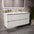 GSI Pura Bevel Four Drawer Vanity Unit With Ceramic Double Basin - Matt Grey 1200mm