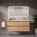GSI Pura Bevel Four Drawer Vanity Unit With Ceramic Double Basin - Oak (Pacific Walnut) 1200mm