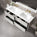 GSI Pura Bevel Four Drawer Vanity Unit With Ceramic Double Basin - Matt Grey 1400mm