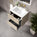 GSI Pura Bevel Double Drawer Vanity Unit With Ceramic Basin - Cashmere 600mm
