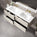 GSI Pura Ribbed Four Drawer Vanity Unit With Ceramic Double Basin - Cashmere (Oatmeal) 1400mm