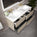 GSI Pura Bevel Four Drawer Vanity Unit With Ceramic Double Basin - Matt Pebble 1200mm