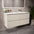 GSI Pura Ribbed Four Drawer Vanity Unit With Ceramic Double Basin - Cashmere 1200mm