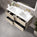 GSI Pura Bevel Four Drawer Vanity Unit With Ceramic Double Basin - Matt Pebble 1200mm