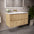 GSI Pura Ribbed Double Drawer Vanity Unit With Ceramic Basin - Oak 1000mm