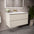 GSI Pura Ribbed Double Drawer Vanity Unit With Ceramic Basin - Cashmere 1000mm