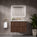 GSI Pura Ribbed Double Drawer Vanity Unit With Ceramic Basin - Walnut 800mm