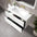 GSI Pura Ribbed Double Drawer Vanity Unit With Ceramic Basin - Matt White 1000mm