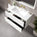GSI Pura Ribbed Double Drawer Vanity Unit With Ceramic Basin - Matt White 1000mm