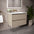 GSI Pura Bevel Double Drawer Vanity Unit With Ceramic Basin - Cashmere 800mm