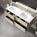 GSI Pura Bevel Four Drawer Vanity Unit With Ceramic Double Basin - Matt Pebble 1400mm