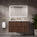 GSI Pura Ribbed Double Drawer Vanity Unit With Ceramic Basin - Walnut 1000mm