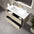 GSI Pura Bevel Double Drawer Vanity Unit With Ceramic Basin - Cashmere 1000mm