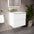 GSI Pura Ribbed Double Drawer Vanity Unit With Ceramic Basin - Matt White 600mm