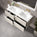 GSI Pura Ribbed Four Drawer Vanity Unit With Ceramic Double Basin - Cashmere 1200mm