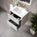 GSI Pura Bevel Double Drawer Vanity Unit With Ceramic Basin - Matt Grey 600mm