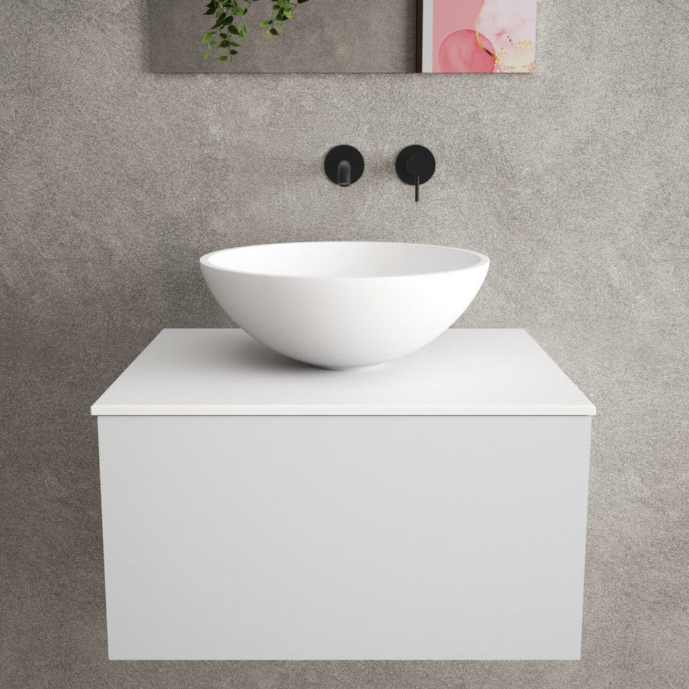 Lavello Solid Surface Countertop Round Basin 450mm