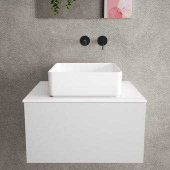 Luca Solid Surface Countertop Square Basin 370mm