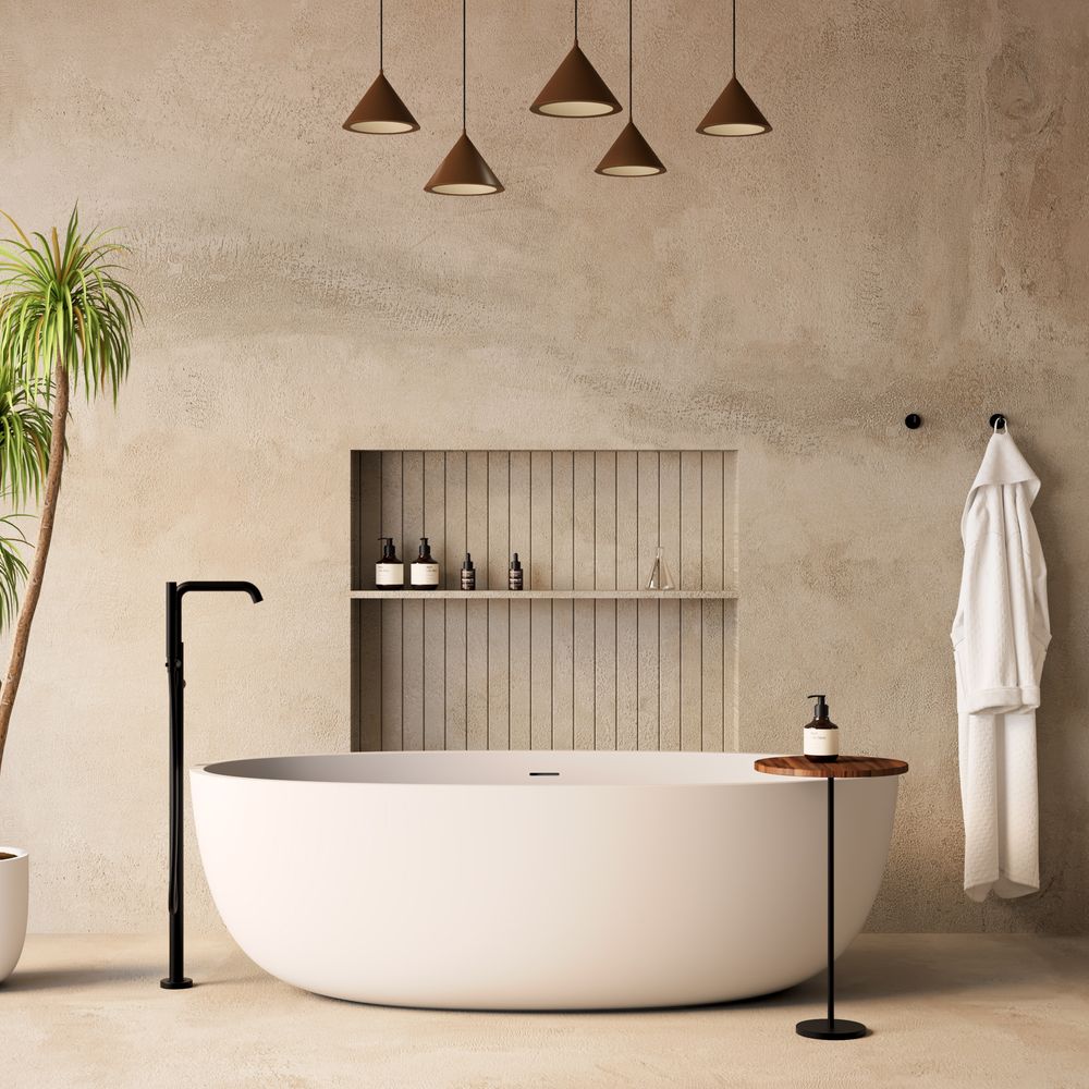 Lugano Solid Surface Freestanding Bath 1600mm