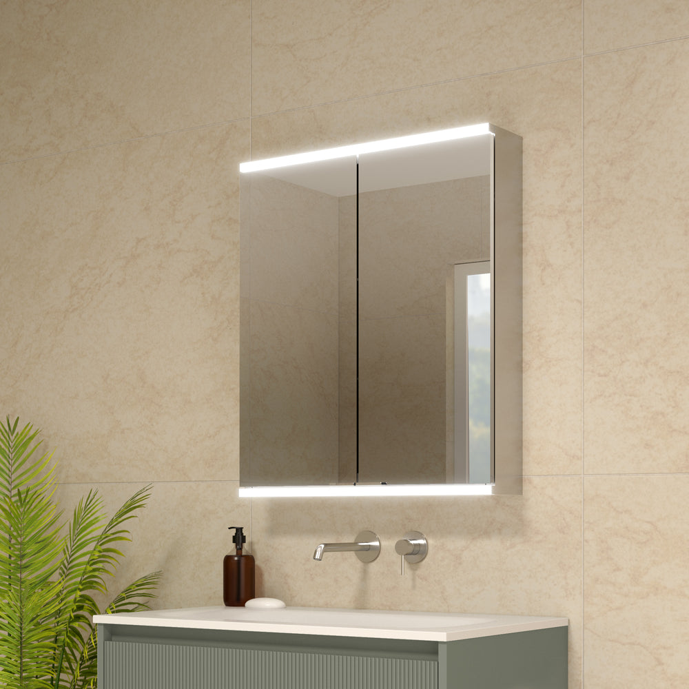 Dolcetto Steam Free Bathroom Mirror Cabinet 600x700mm
