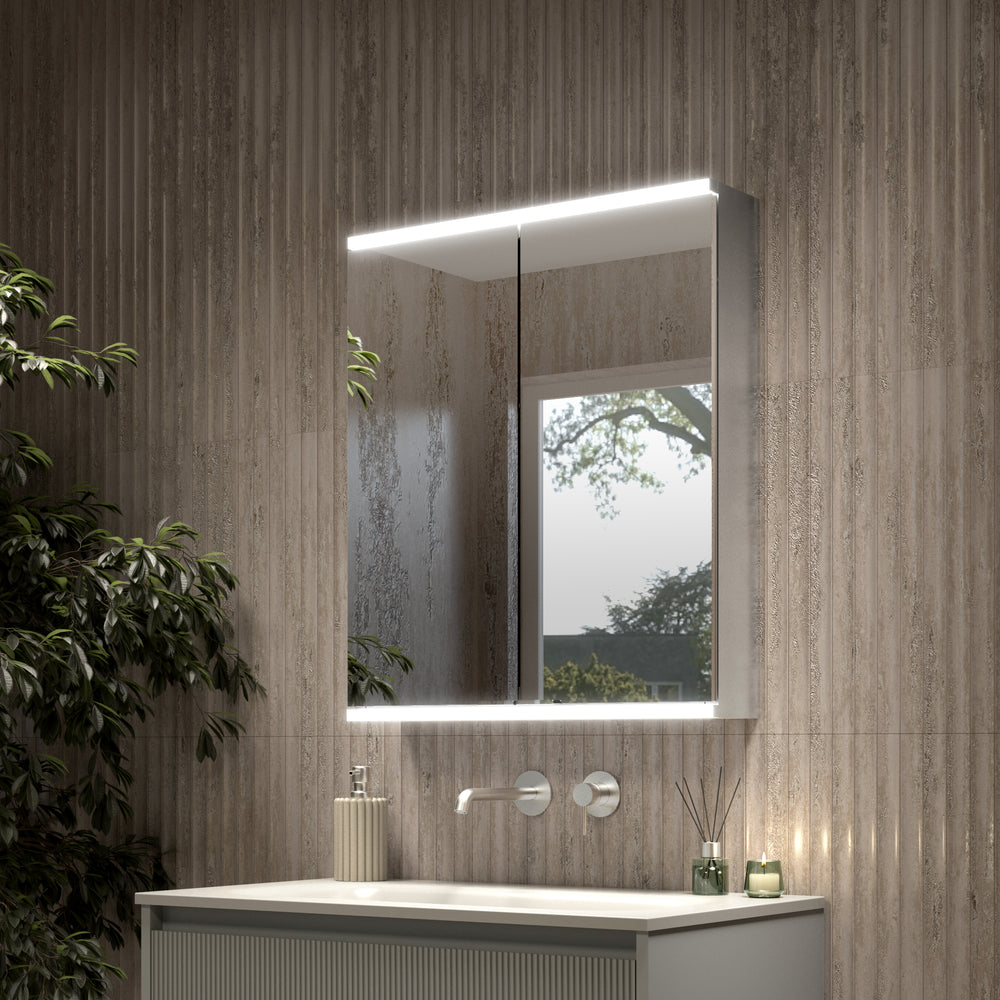 Dolcetto Steam Free Bathroom Mirror Cabinet 600x700mm