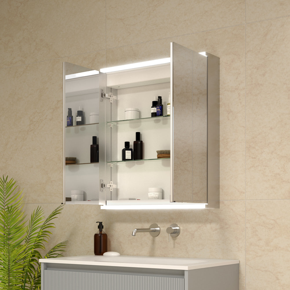 Dolcetto Steam Free Bathroom Mirror Cabinet 600x700mm