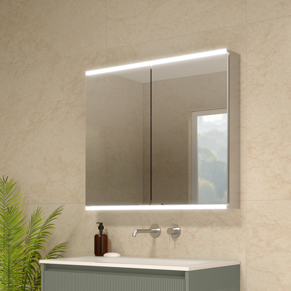 Dolcetto Steam Free Bathroom Mirror Cabinet 800x700mm