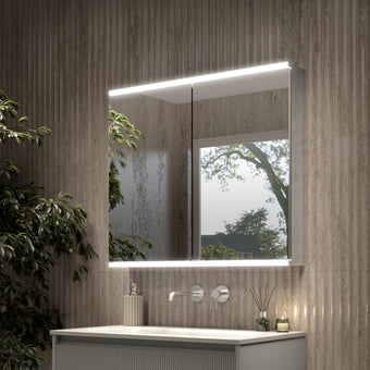 Dolcetto Steam Free Bathroom Mirror Cabinet 800x700mm