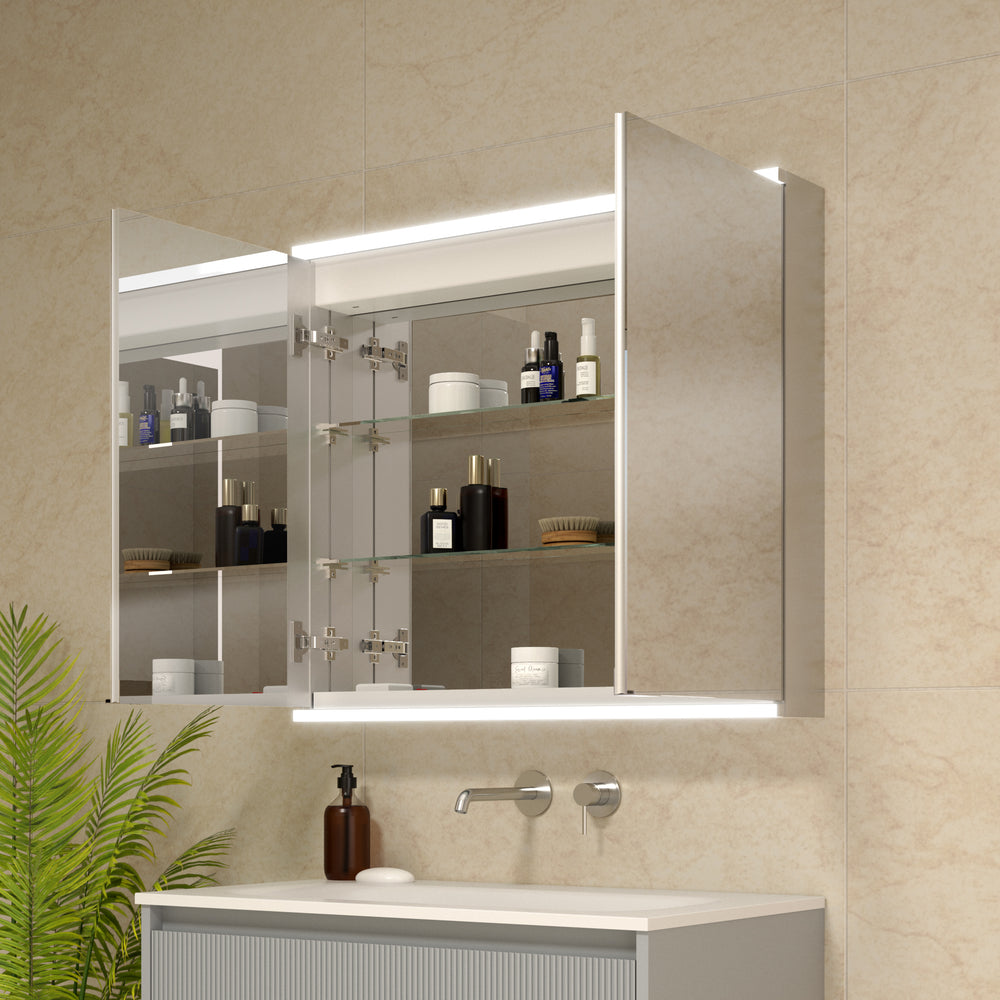 Dolcetto Steam Free Bathroom Mirror Cabinet 800x700mm