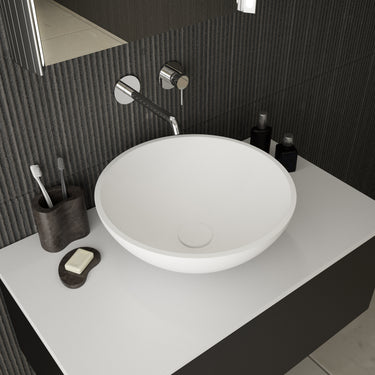 Lavello Solid Surface Countertop Round Basin 450mm