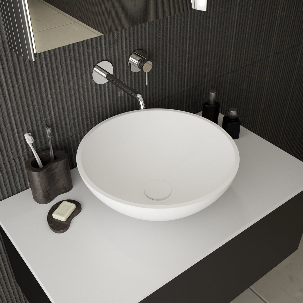 Lavello Solid Surface Countertop Round Basin 450mm