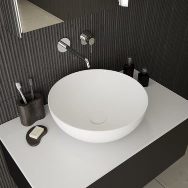 Pescara Solid Surface Beyondstone Countertop Round Basin 400mm