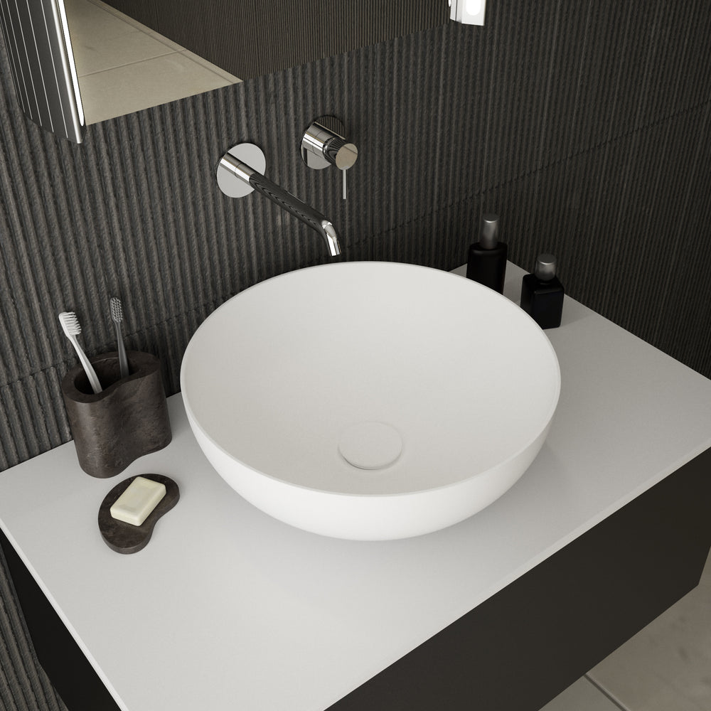Pescara Solid Surface Beyondstone Countertop Round Basin 400mm