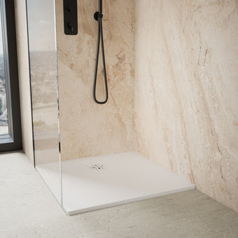 Ardesia Low Profile Stone Square Shower Tray - 800 x 800