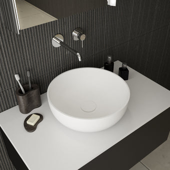 Vergato Solid Surface Countertop Round Basin 370mm