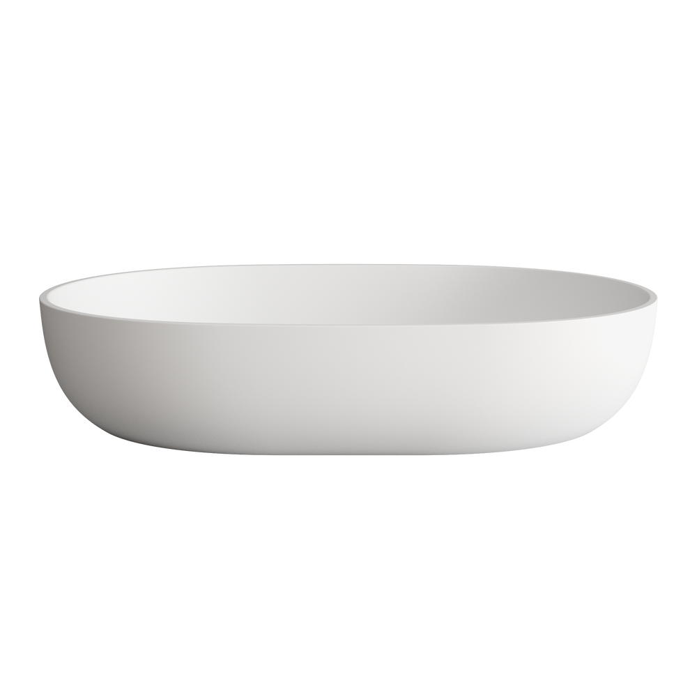 Asti Solid Surface Countertop Oval Basin 580mm