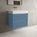 Scanalato Double Drawer Vanity Unit  With Beyondstone BLOC Basin - Soft Blue 700mm