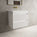 Scanalato Double Drawer Vanity Unit  With Beyondstone BLOC Basin - Pure White 700mm