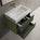 Scanalato Double Drawer Vanity Unit  With Beyondstone BLOC Basin - Seaweed 700mm