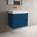 Scanalato Double Drawer Vanity Unit  With Beyondstone BLOC Basin - Ocean Blue 700mm